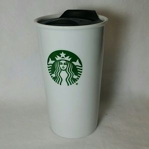 Starbucks double wall ceramic mug slider lid